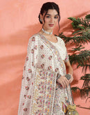 Off White Silk Woven Saree