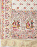 Off White Silk Woven Saree