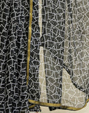 Black Chiffon Printed Saree
