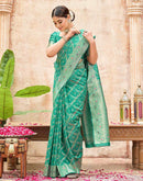Mint Green Silk Woven Saree