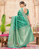 Mint Green Silk Woven Saree