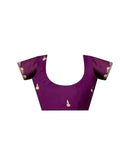 Lavender Shimmer Embroidery Saree