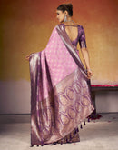 Royal Purple Silk Woven Banarasi Saree