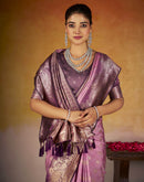 Royal Purple Silk Woven Banarasi Saree