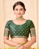 Yellow Silk Woven Banarasi Saree