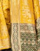 Yellow Silk Woven Banarasi Saree