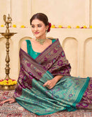 Bottle Green Silk Woven Banarasi Saree