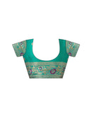 Bottle Green Silk Woven Banarasi Saree