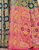 Rama Blue Silk Woven Banarasi Saree