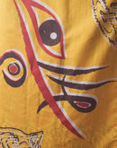 Red Chanderi Printed Durga Puja Saree