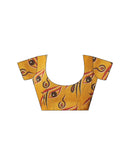 Red Chanderi Printed Durga Puja Saree