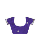 Dark Purple Chinnon Sequence Embroidery Saree