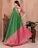 Green Silk Woven Patola Saree