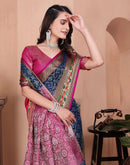 Navy Blue Silk Woven Patola Saree
