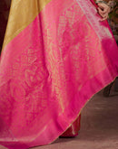 Yellow Silk Woven Banarasi Saree