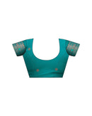 Teal Green Silk Woven Saree