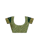 Dark Green Silk Woven Saree