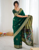 Green Silk Woven Saree