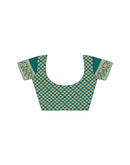 Teal Green Silk Woven Saree