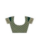 Bottle Green Silk Woven Saree