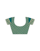 Teal Green Silk Woven Saree