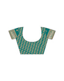 Teal Green Silk Woven Saree