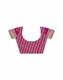 Pink Silk Woven Saree