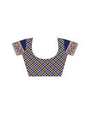 Navy Blue Silk Woven Saree