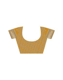 Yellow Silk Woven Saree