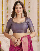 Magenta Silk Woven Patola Saree