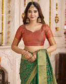 Green Silk Woven Patola Saree