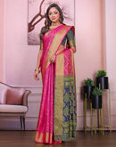 Magenta Silk Woven Patola Saree