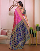 Magenta Silk Woven Patola Saree