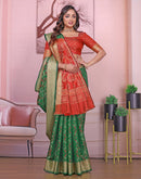 Green Silk Woven Patola Saree