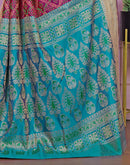 Dark Purple Silk Woven Patola Saree