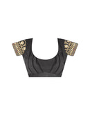 Black Chinnon Sequence Lace Saree