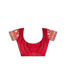 Maroon Chinnon Sequence Lace Saree