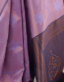 Lavender Silk Woven Saree