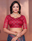Navy Blue Silk Woven Patola Saree