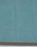 Light Blue Tissue Silk Stone Work Swarovski Saree