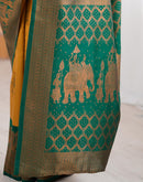 Mustard Yellow Silk Woven Saree