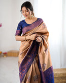 Light Brown Silk Woven Saree