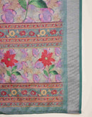 Multicoloured Cotton Floral Printed Saree