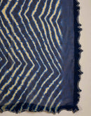 Navy Blue Georgette Printed Laheriya Saree