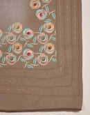 Mauve Linen Printed Saree