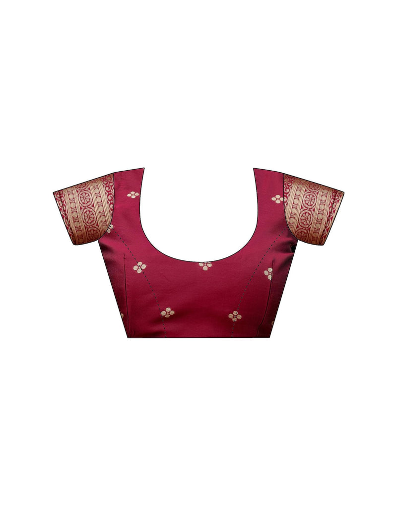 Yellow Silk Woven Saree