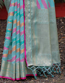 Multicoloured Silk Woven Saree
