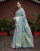 Multicoloured Silk Woven Saree