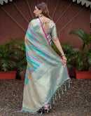 Multicoloured Silk Woven Saree