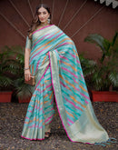 Multicoloured Silk Woven Saree